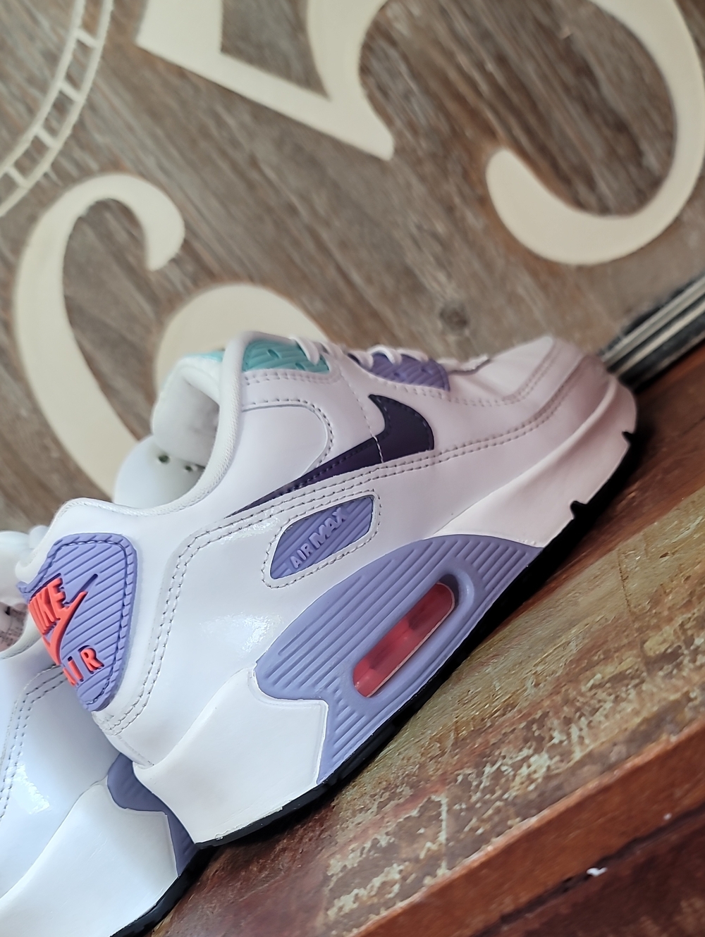 🔥 Nike Air Max 90 (Special Edition) 'White Dark Purple Dust' Wmns 6.5 Good Cond - Picture 10 of 16
